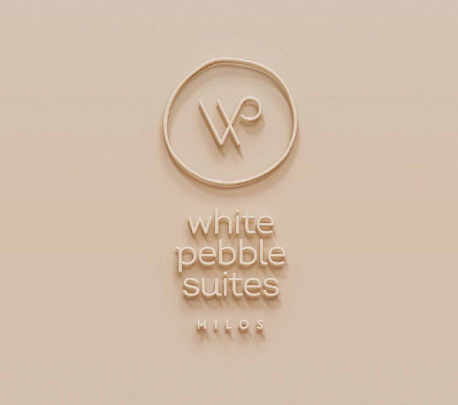 White Pebble Suites logo design branding web design