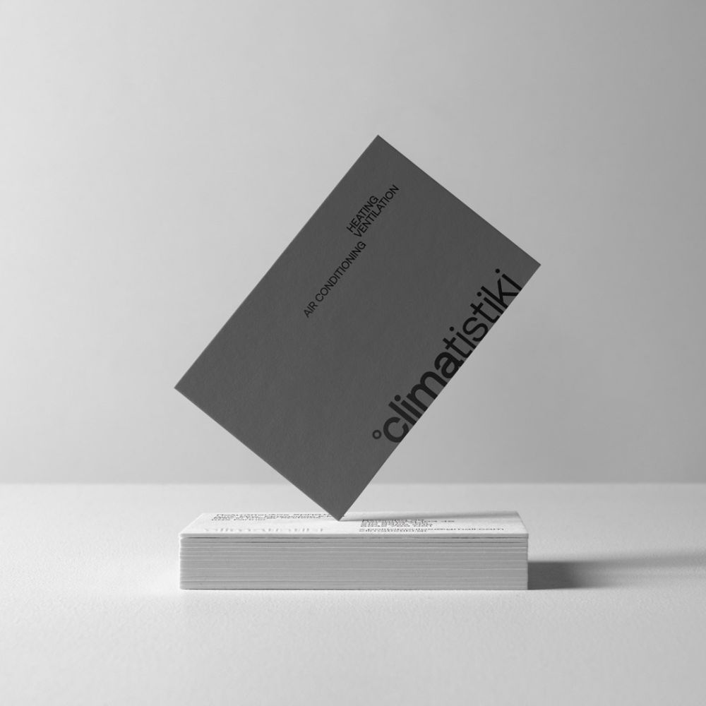 Climatistiki business card design — by pecora nera design studio