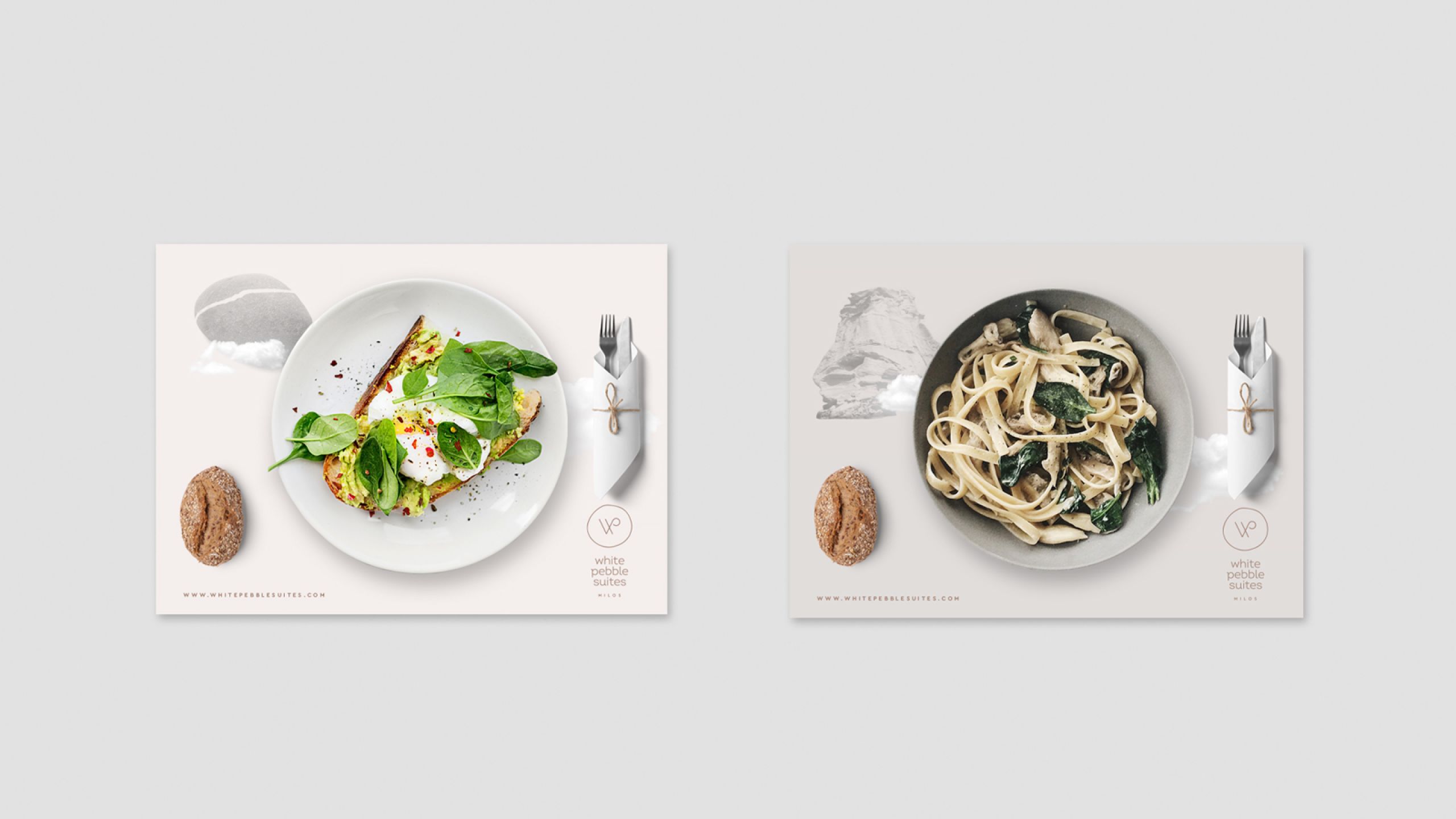 White Pebble Suites logo design branding web design sousplat